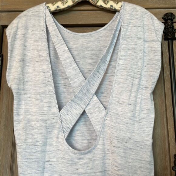 Zella shirt grey size small petite long cotton short sleeve - Picture 4 of 12
